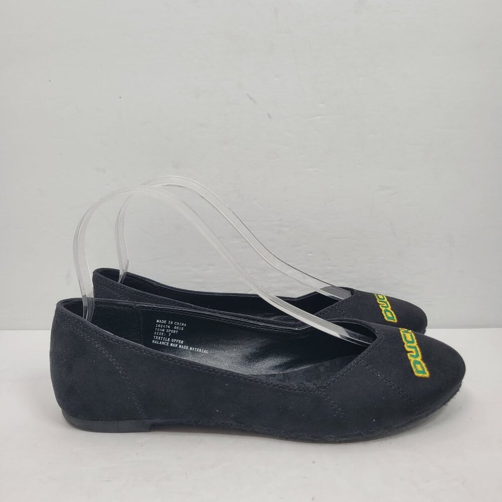 Oregon Ducks Women's Black Slip-On Flats US Size 7
